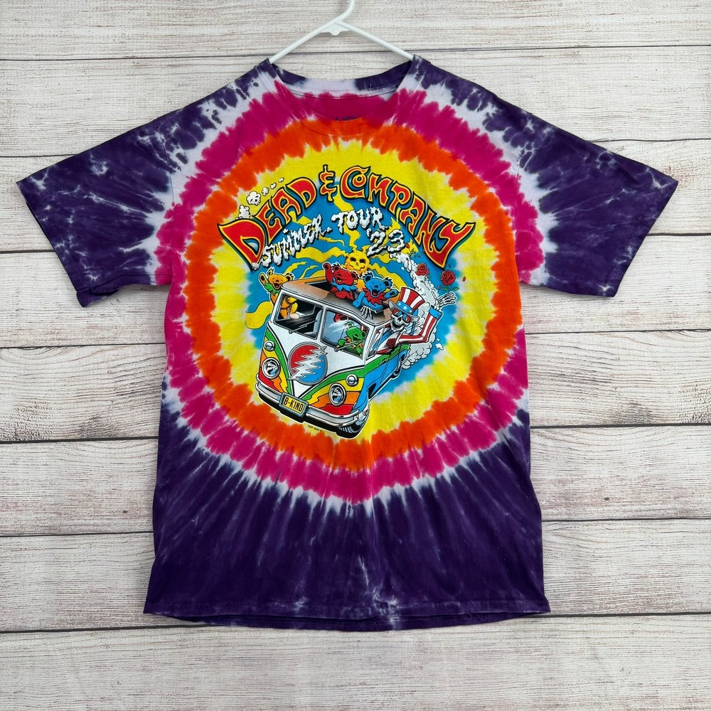 Liquid Blue Dead & Company T-Shirt Mens Large Purple Tie Dye Final Tour 2023 - Picture 1 of 6